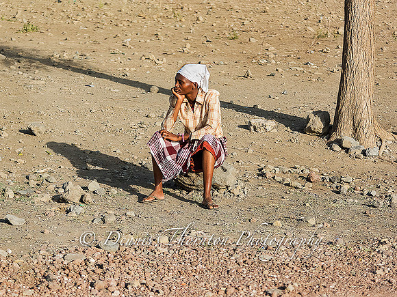 Woman thinking bye roadside EPL color 12 x 16  _DSC5175
